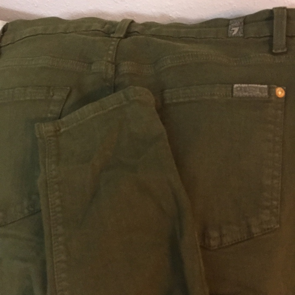Brand New 7 Forall Mankind Olive Skinny Jeans 29! View 6